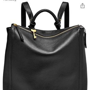 Fossil Soft Leather Laptop Backpack Tote